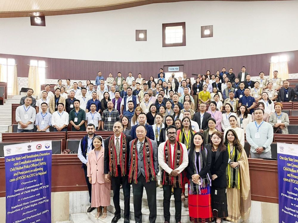 Participants during the sensitization cum consultation workshop on handling POCSO cases for Public Prosecutors and child welfare police officers in NE Region held in Kohima on June 23. (Morung Photo)
